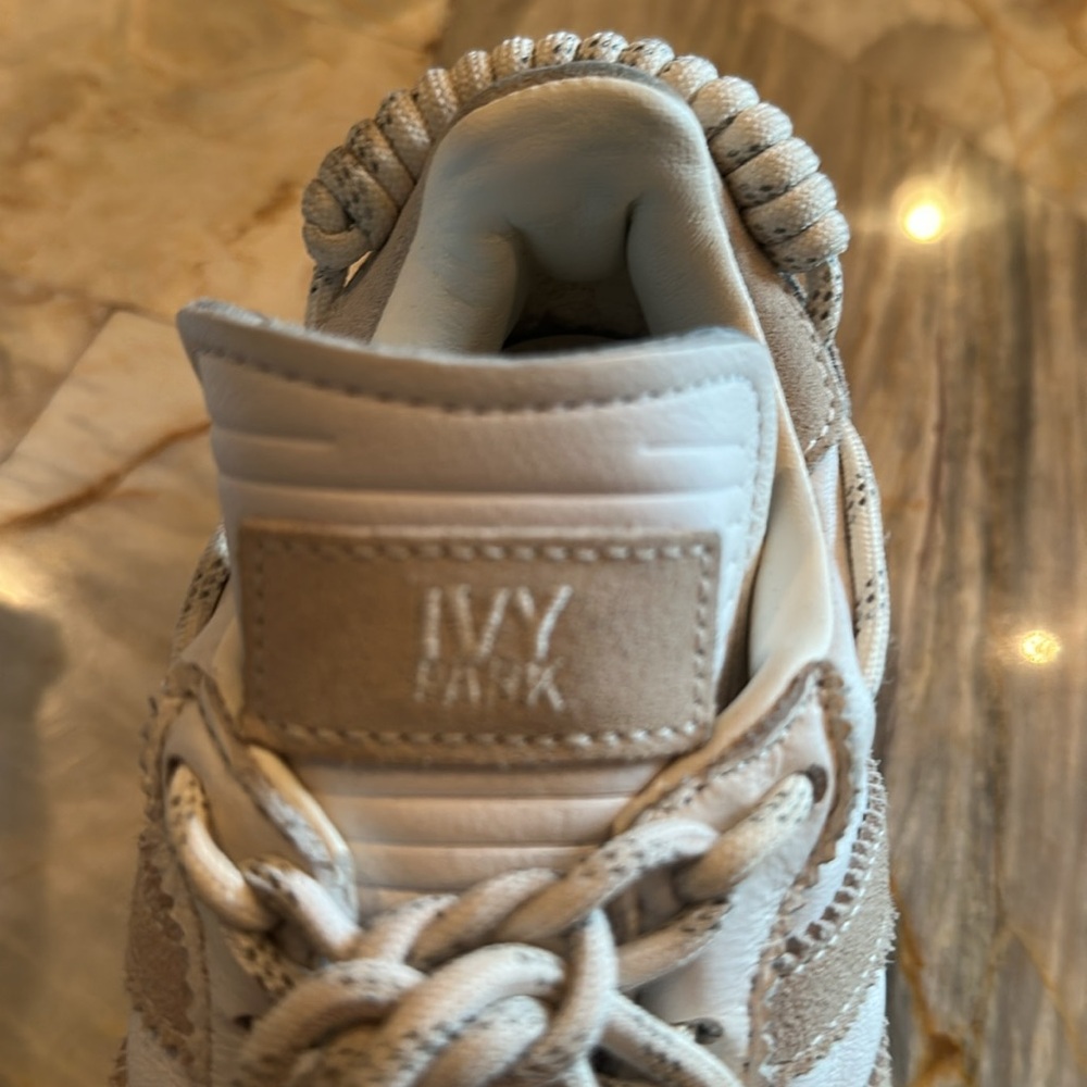 IVY PARK Women's Cream & White Layered Platform Athletic Sneakers - Picture 3 of 5